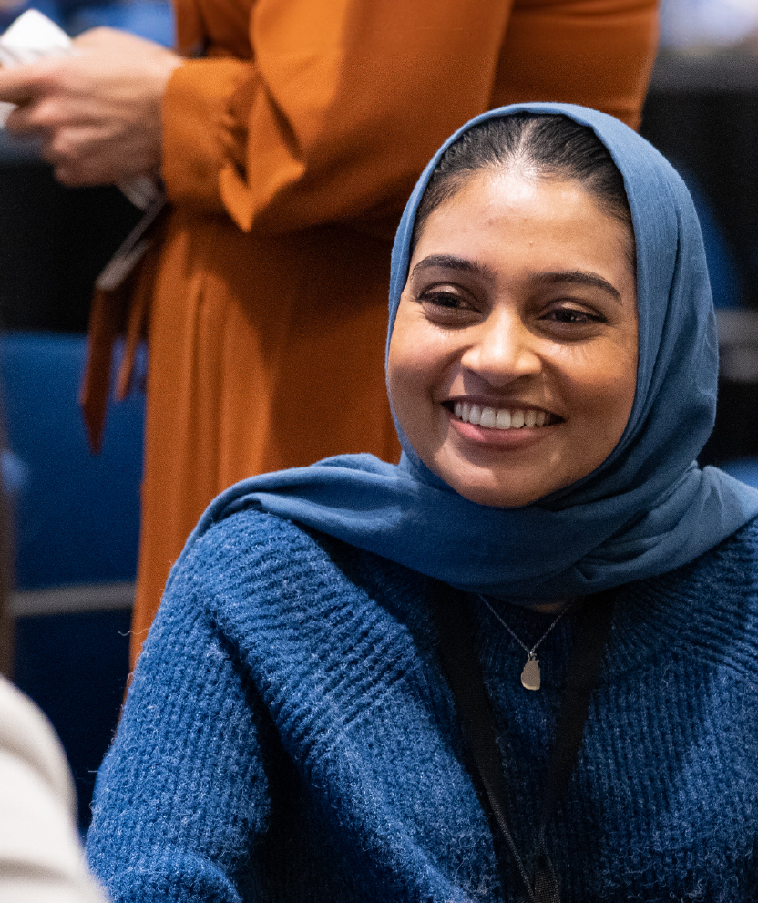 Indian woman wearing a head covering. Inclusion focus. 