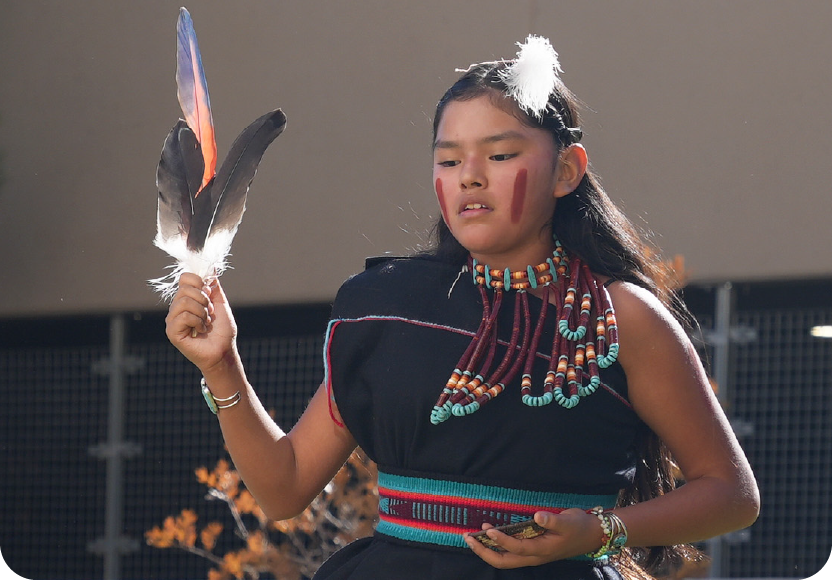 Young Native American girl. Inclusion focus. 